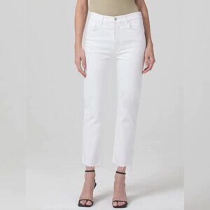 Citizens of Humanity Daphne Crop White Pants